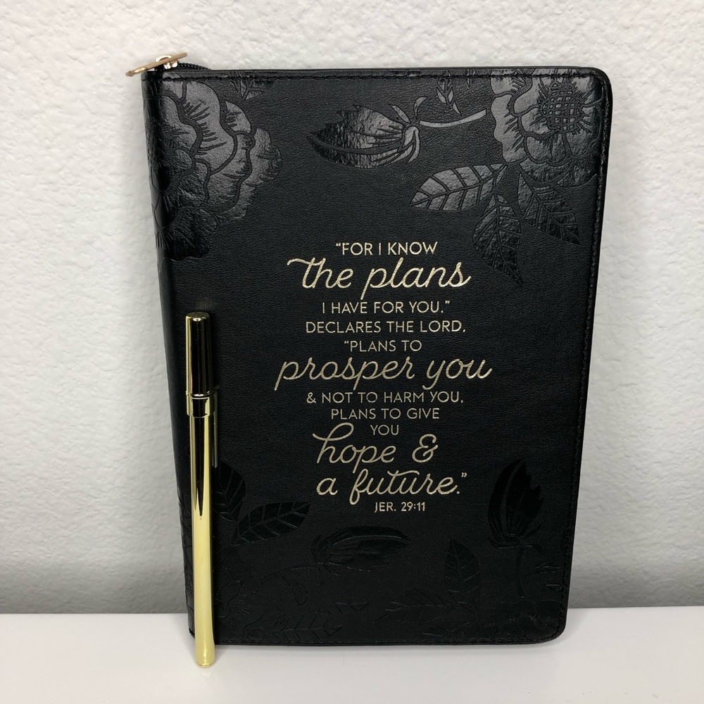 Black and Gold floral Prayer journal Jer. 29:11